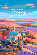 Poster, Vintage, Vaucluse, Cadeau, Unique, Amis, Décoration, Mural, France, design rétro.