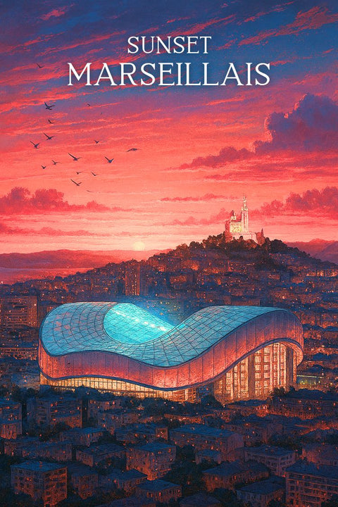 Poster Illustration - Sunset marseillais