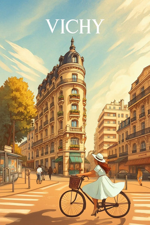 Affiches, Vintage, Vichy, Souvenirs, Rétro, Poster, Décoration, Murale, Nostalgie, Imprimés.