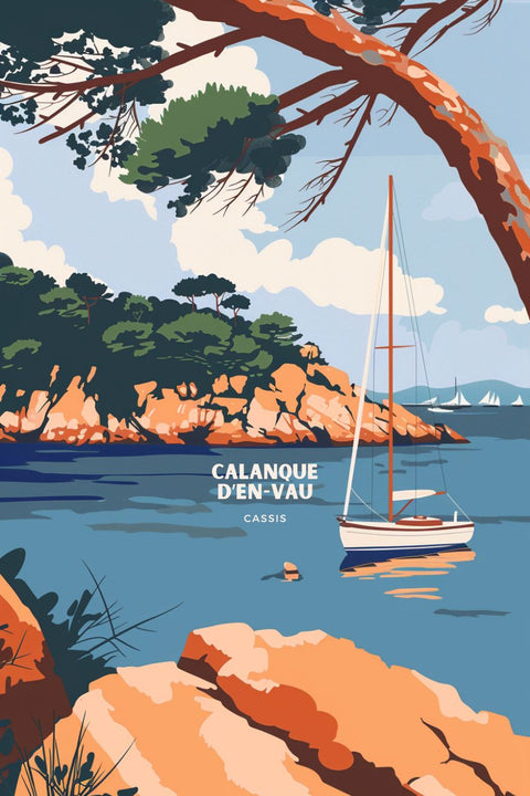 Affiche calanque d'en-vau cassis  