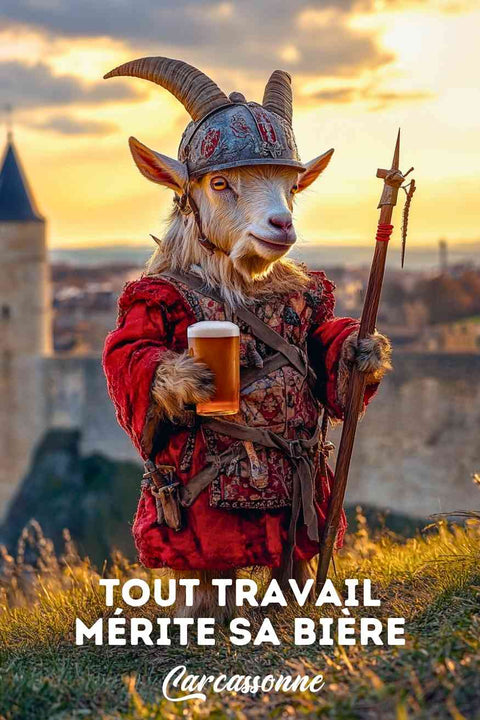 Affiche Carcassonne - Tout travail mérite sa bière