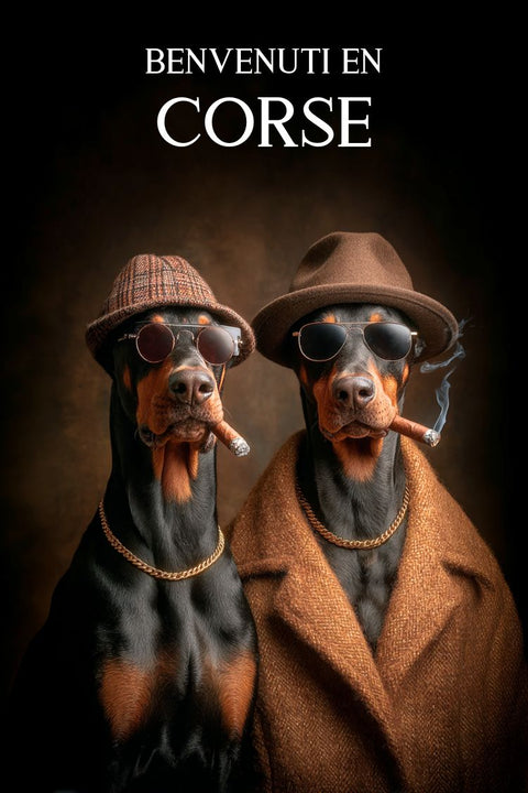 Poster, Décoration, Chien, Corse, Canine, Murale, Art, Intérieur, Image, Visuel