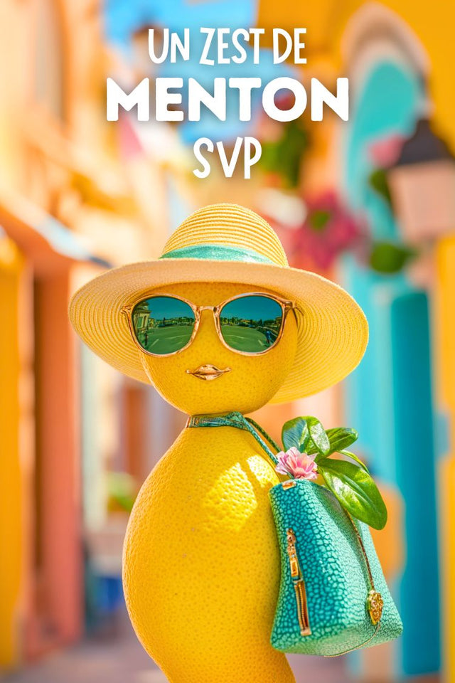 Affiche humour shopping Menton