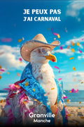 Affiche, Poster, Rigolo, Carnaval, Granville, Mouette, Coloré, Décoration, Fête, Traditionnel.