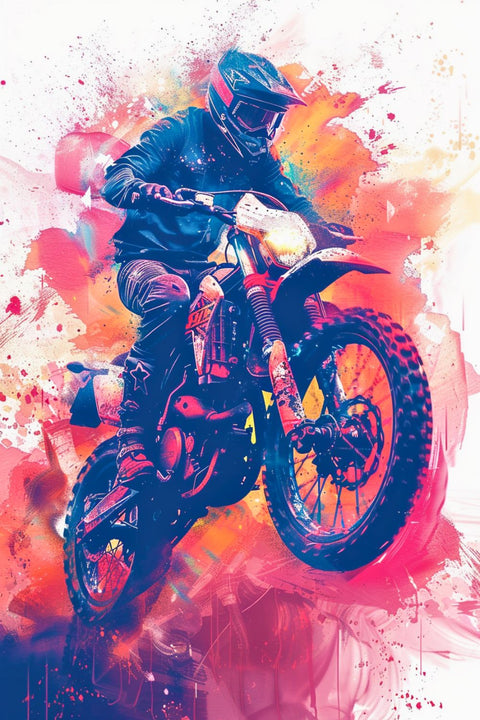 Affiche Poster Motocross design graff