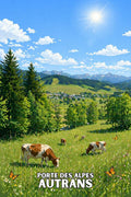 Affiche, Déco, Autrans, Perle de l'Isère, Tableau, Tendance, Design, Art mural, Décoration intérieure, Montagne.