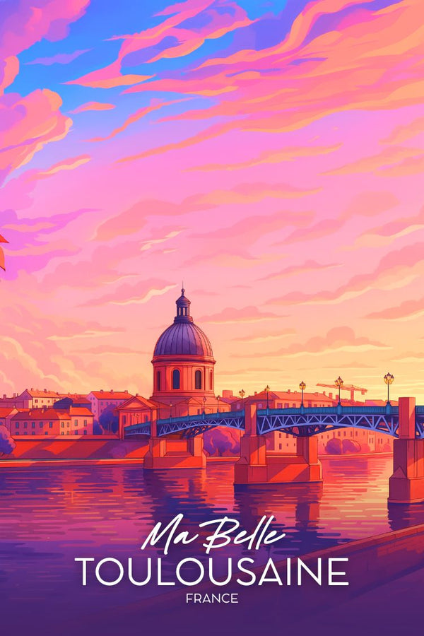 Poster, Vintage, Toulouse, Illustration, Rétro, Mur, Décoration, Art, Design, Graphisme