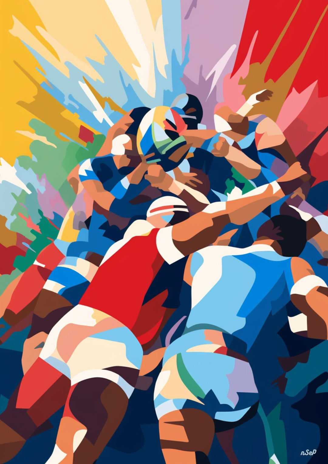 Tag Rugby Poster Affiche Poster de Rugby - Collection d'affiches de rugby - Poster de ...
