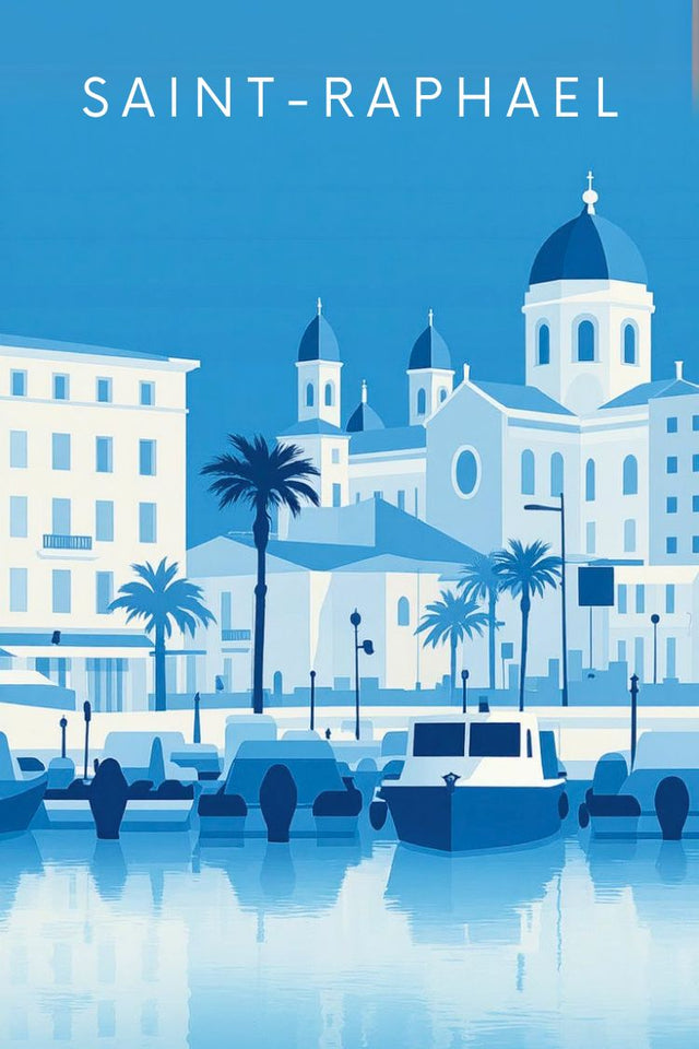 Affiche Saint-Raphaël design minimaliste