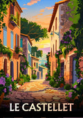 affiche, souvenir, Le Castellet, tableau, mur, graphisme, œuvre, Var, Provence, décoration murale