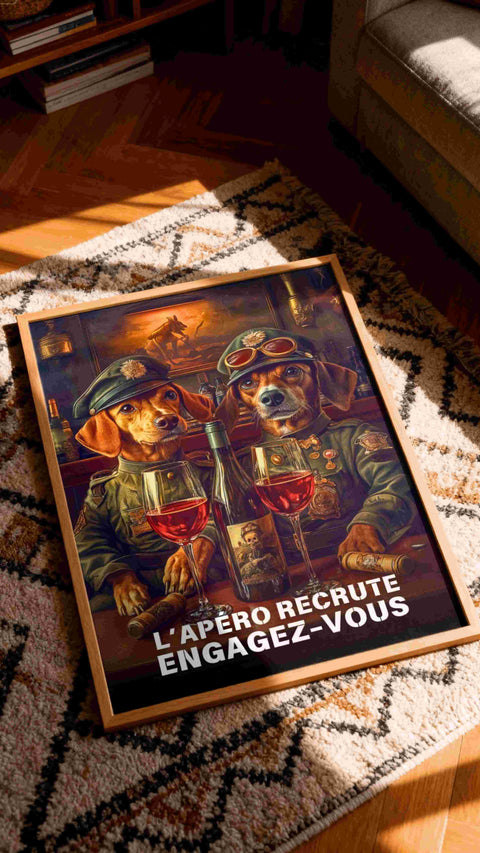 Affiche Drole - L'apéro recrute - Engagez-vous