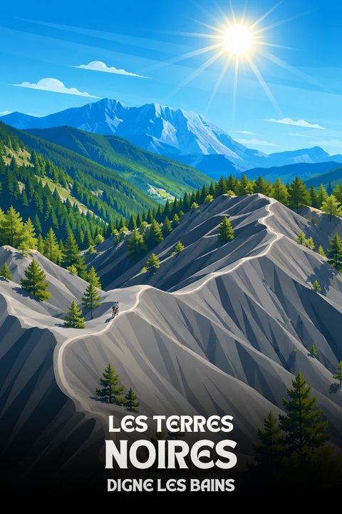 Affiche Dignes Les Bains VTT Terres Noires