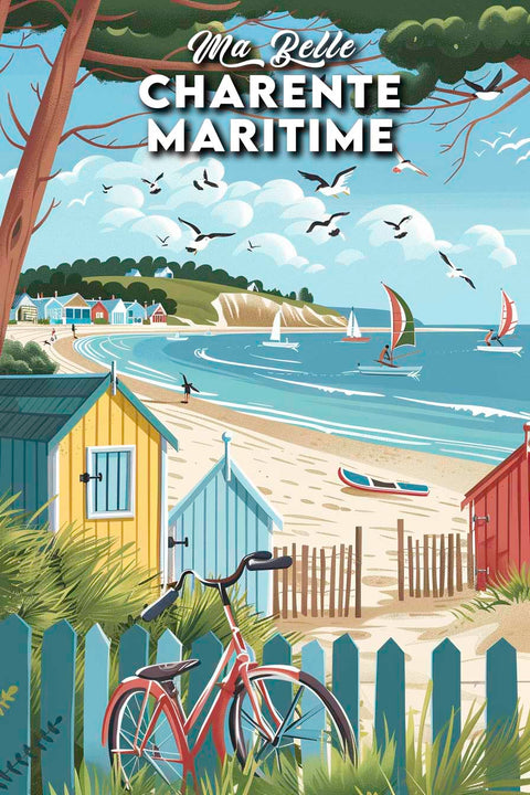 Affiche aesthetic vintage charente maritime