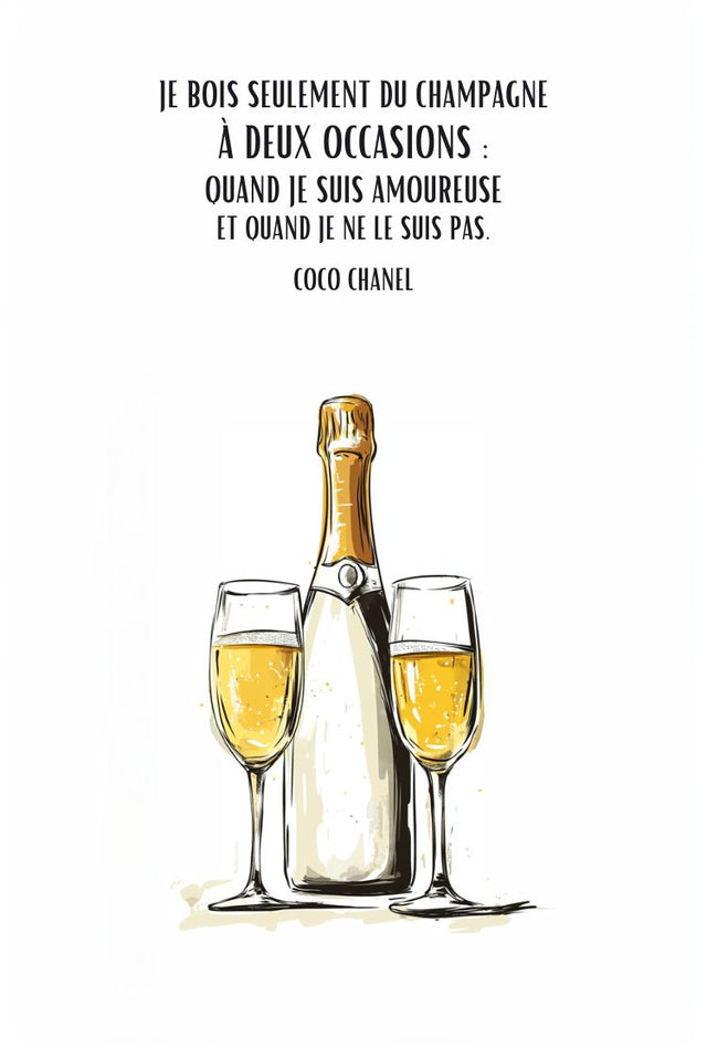 Affiche citation - Le champagne