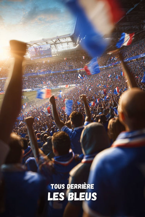 Affiche Coupe du Monde - Tous ensemble derrière les bleus.