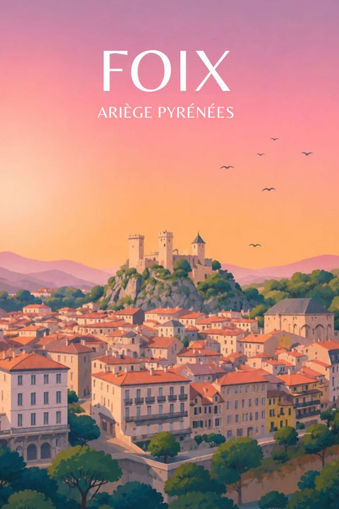Affiche Foix Retro Vintage tendance - Déco originale