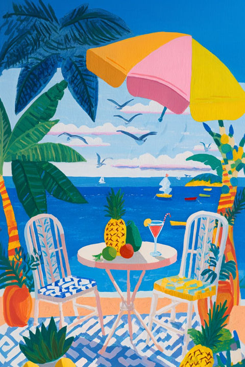 Affiche Plage - Tendance Cocktail Mer