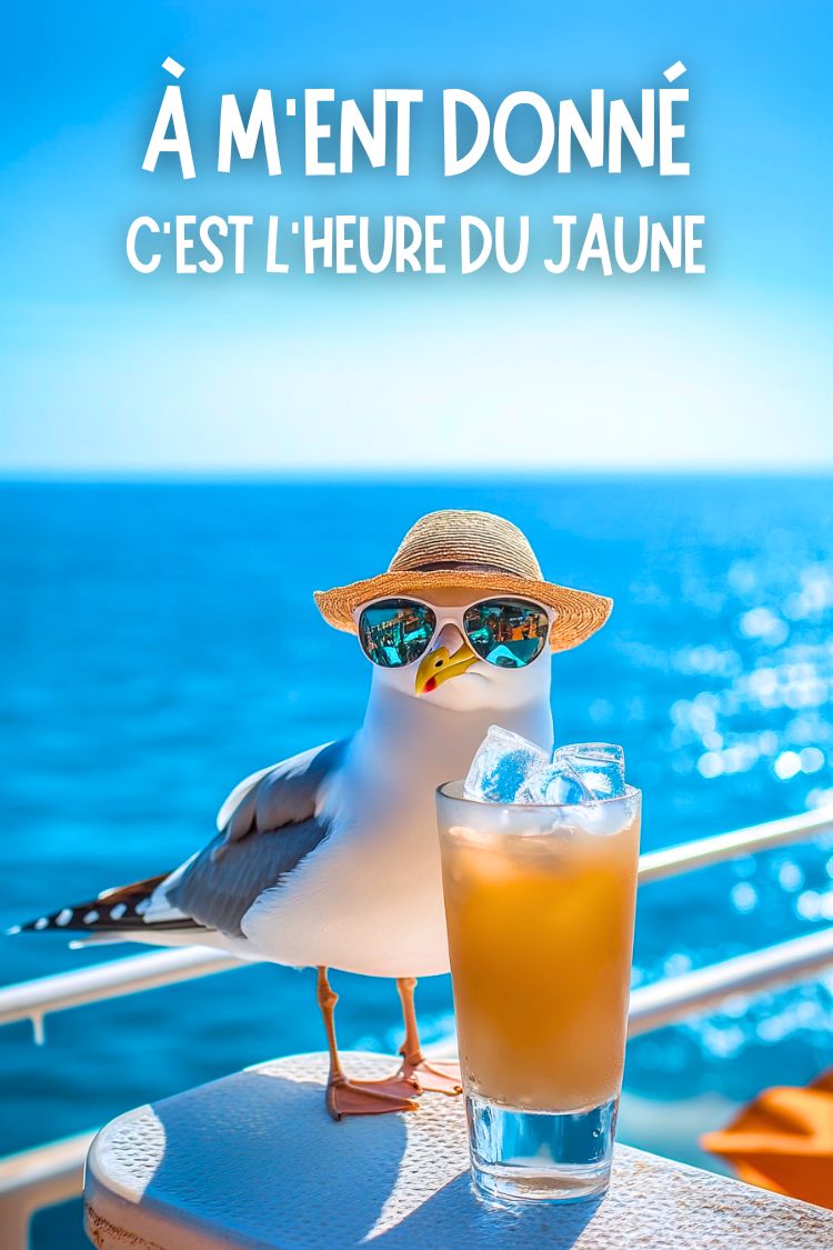 Affiche Humour Ricard Pastis - L'heure du Jaune