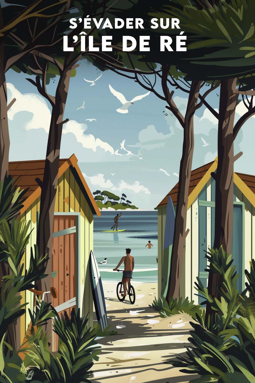 Affiche Ile de Ré - Poster S'évader – Posters de nos régions