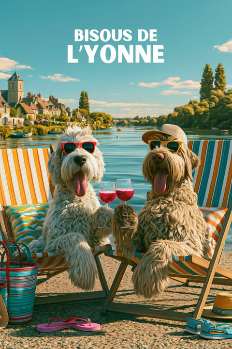 Affiche Yonne - Bisous drole.