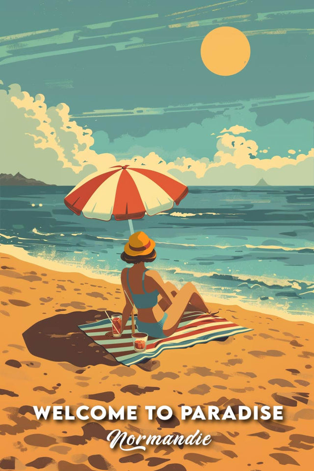 Affiche Plage - Normandie