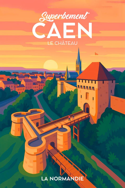 Affiche Poster Château de Caen