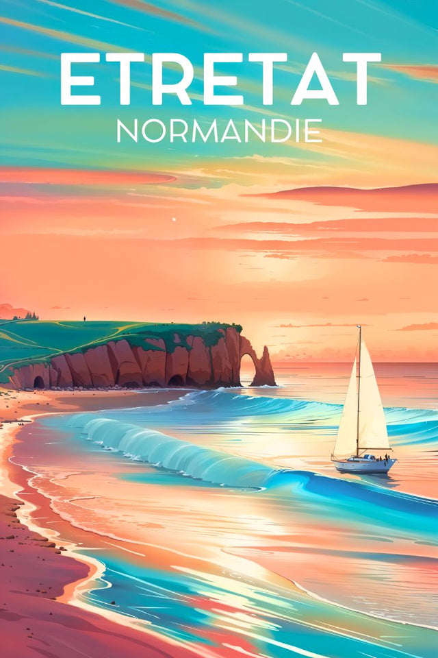 Affiche Etretat Normandie