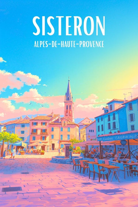 Affiche Sisteron - Alpes de Haute-Provence, Village