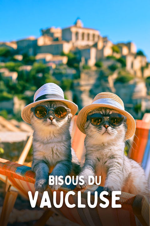 Affiche Vaucluse - Humour Chat Bisou