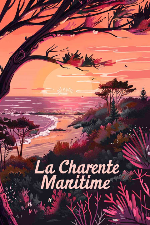 aesthetic affiche charente maritime plage