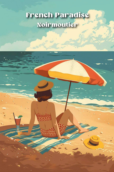 Poster vintage noirmoutier 