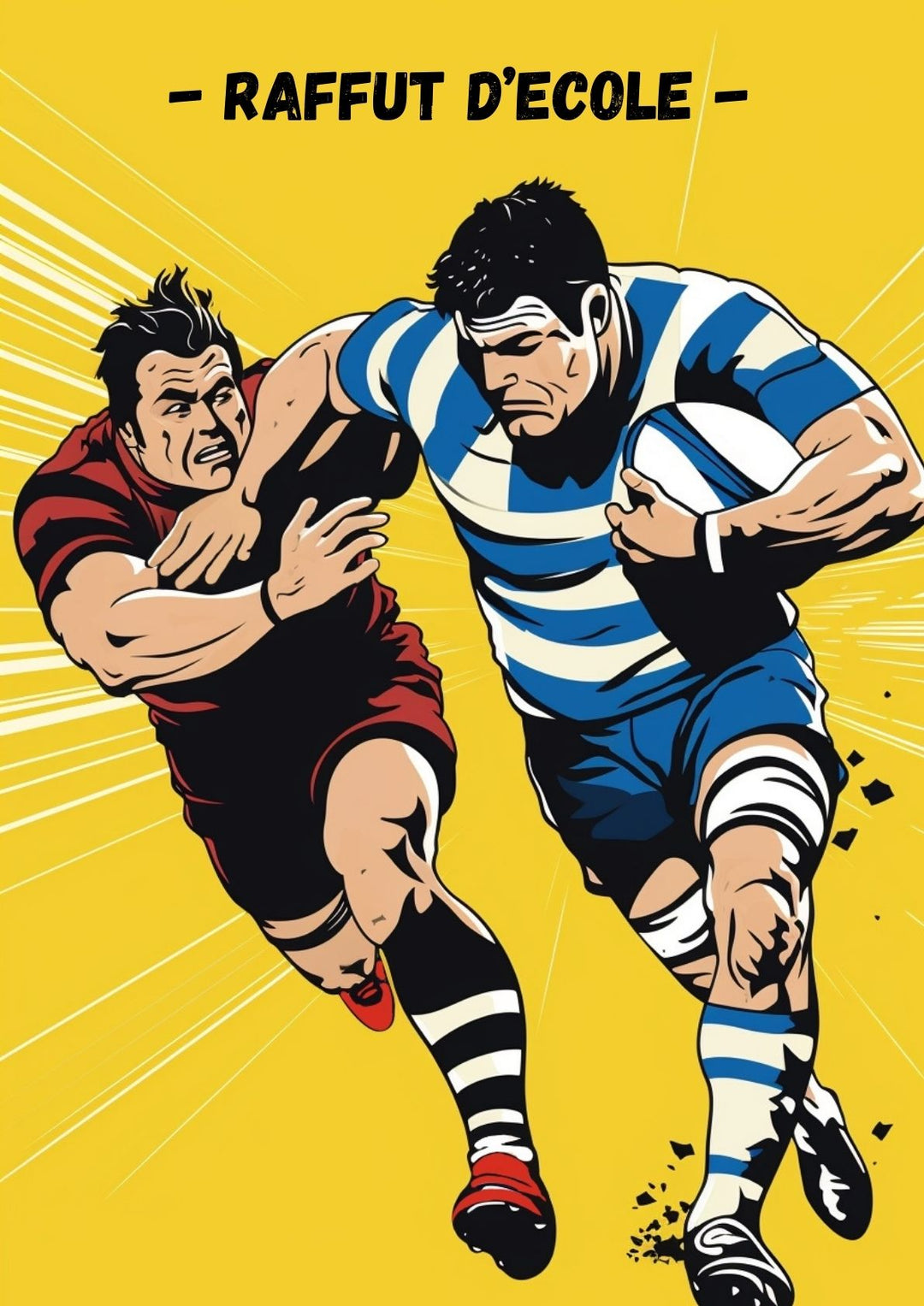 Allez Les Rouges Rugby Posters Affiche Poster de Rugby - Collection d'affiches de rugby - Poster de ...