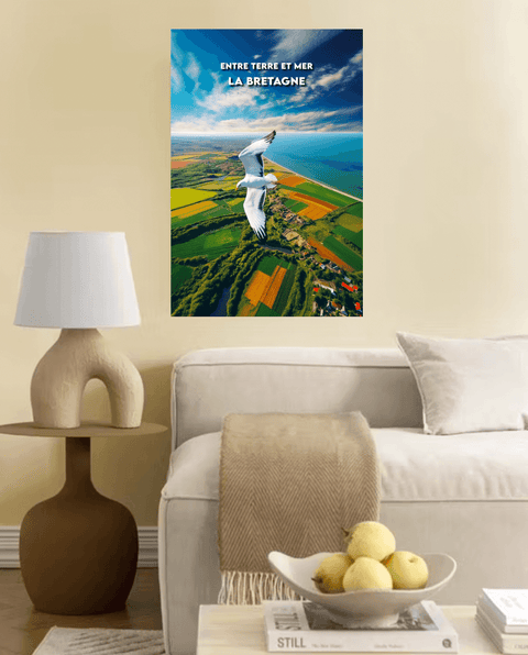 Affiche Bretagne - Entre terre et mer bretonne