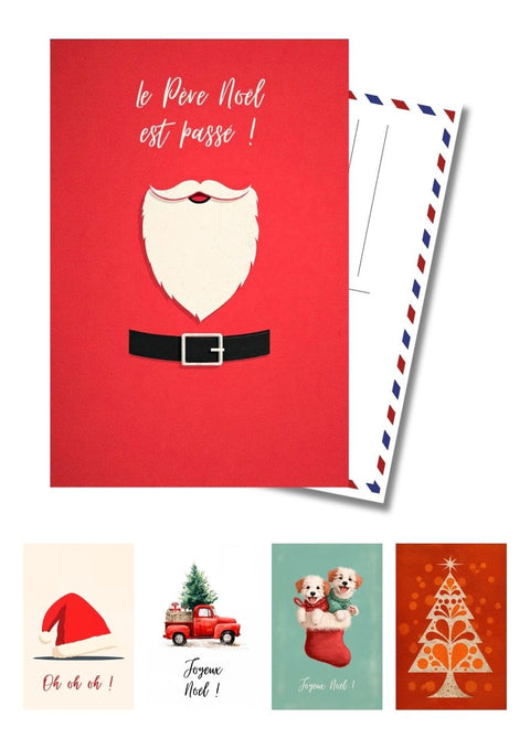 Cartes Postales Noël - Lot de 5 cartes