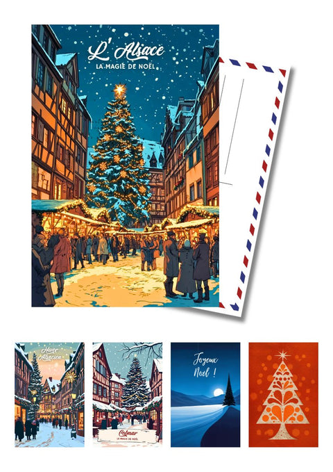 Cartes Postales Alsace - Lot de 5 cartes