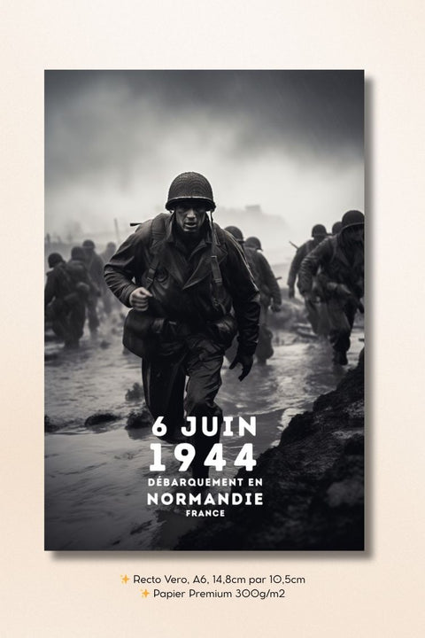 Lot de 9 Cartes Postales D-Day Normandie