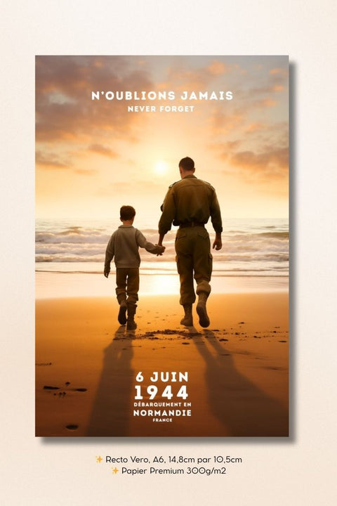 Lot de 9 Cartes Postales D-Day Normandie