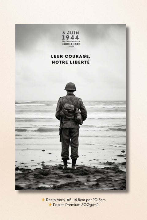 Lot de 9 Cartes Postales D-Day Normandie