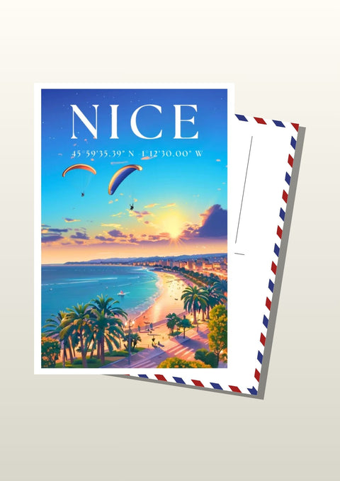 Carte postale Nice - Côte d'Azur vintage rétro