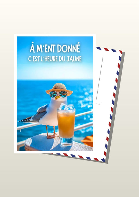 Carte postale - "Le jaune" - Souvenirs humoristiques