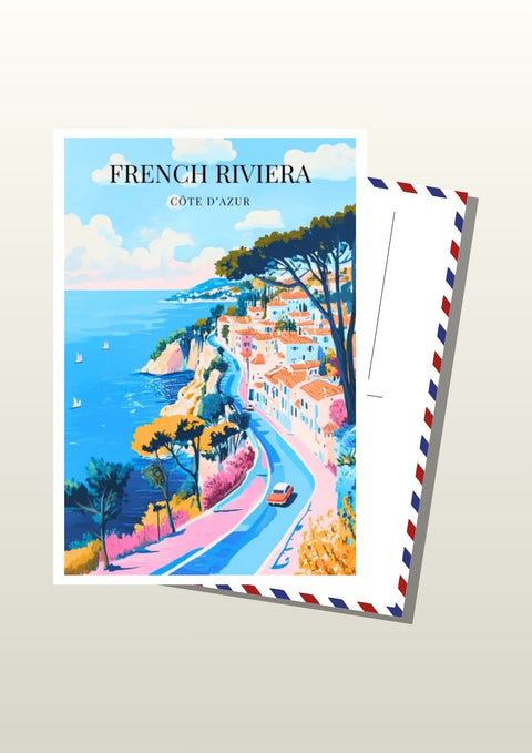 Carte postale French Riviera - Vintage Aesthetic