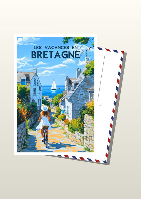 Carte postale Bretagne - Vacances, souvenirs