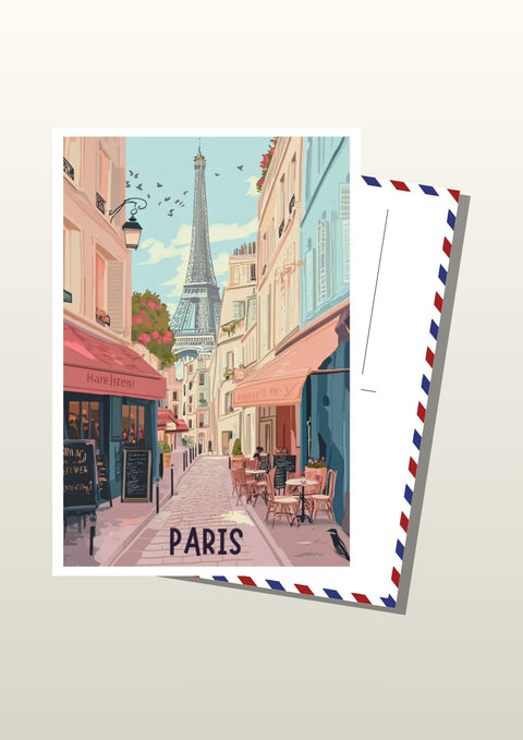 Carte Postale Paris - Tour Eiffel Vintage