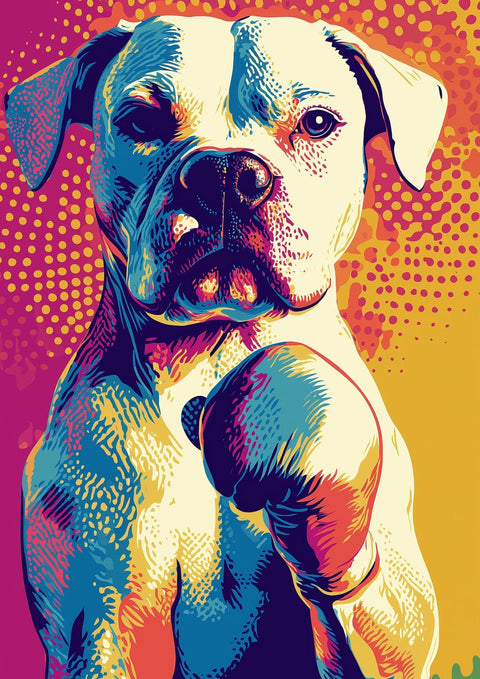 "Affiche poster de sport pour enfant Croc de Champion - Jeune boxeur - Décoration éducative pour la chambre d'enfant - Apprentissage de la boxe - Affiche pédagogique de sport junior - Initiation au combat - Encouragement de la passion naissante pour le sport chez les jeunes"