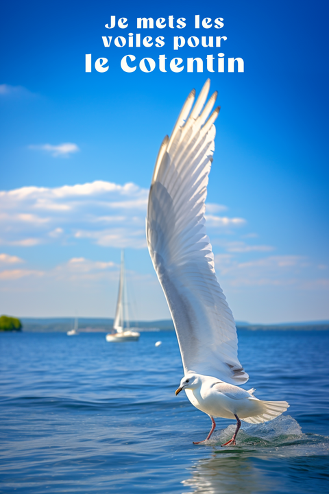 Affiche Manche - Je mets les voiles pour le Cotentin