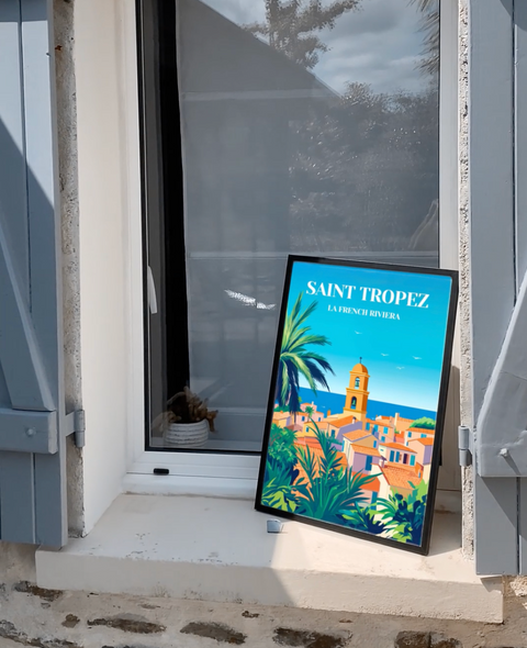 Affiche Saint-Tropez Vintage Rétro