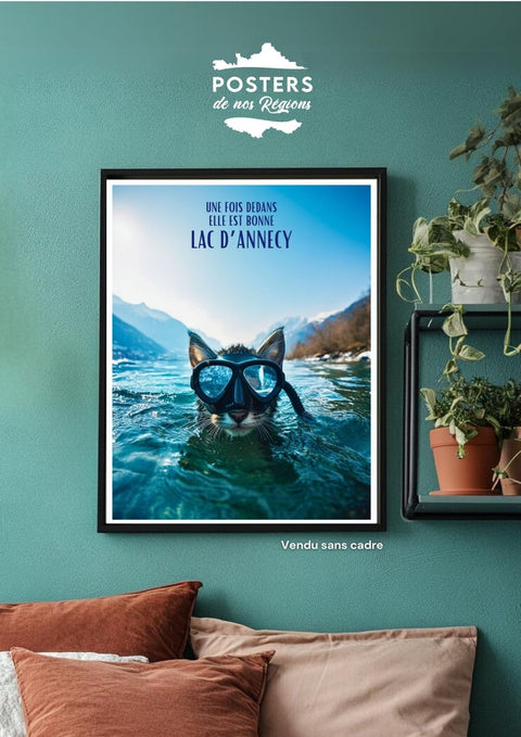 Affiche Annecy - Le Lac une fois dedans elle est bonne