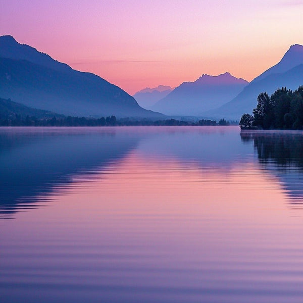 annecy lac photo grand format coucher de soleil photographie 