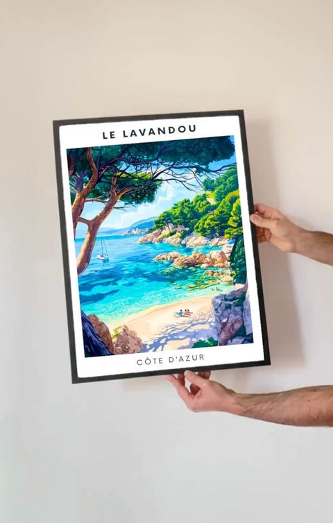 Affiche Le Lavandou - Vintage Bord de Mer
