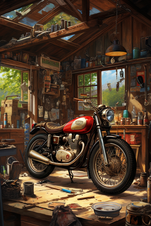 Le garage à motos
